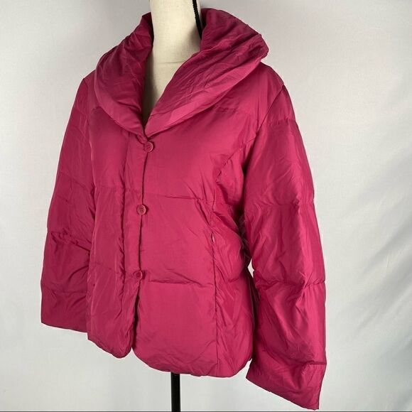 Guess Puff Pink Jacket Size Large - Picture 4 of 5